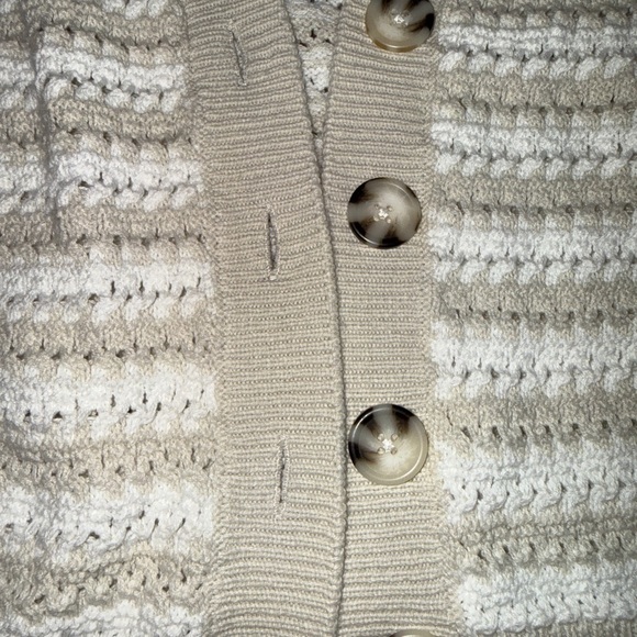 Universal Thread Cream Openwork Knit Top - Picture 3 of 3